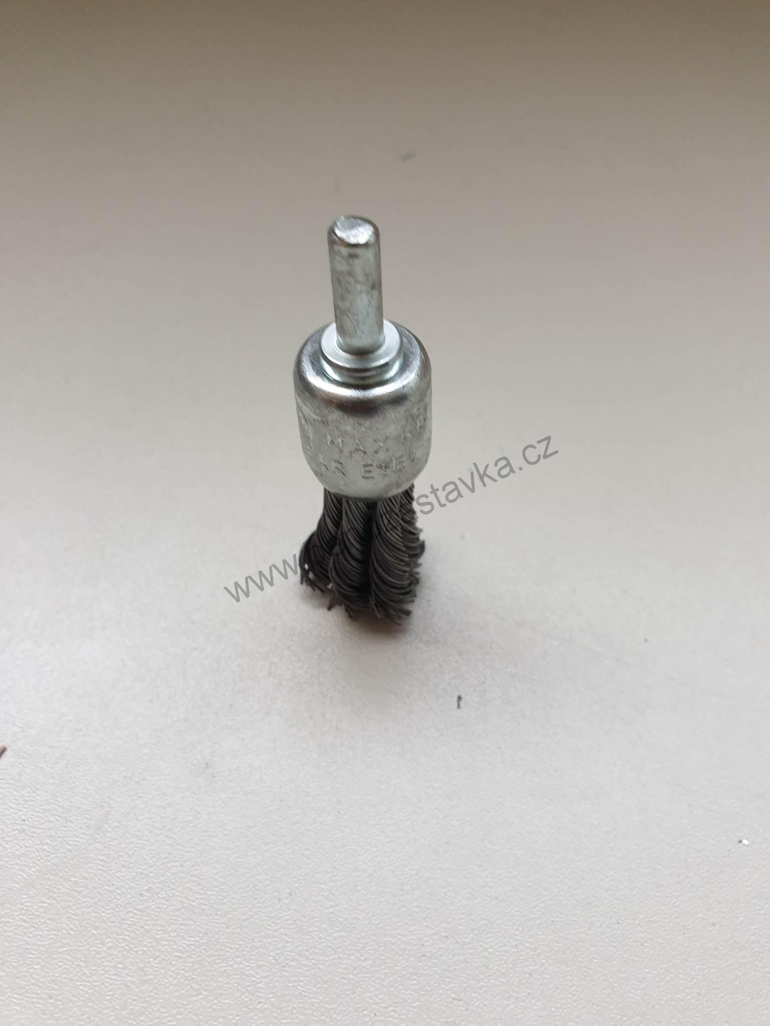 Kartáč koncový - copánkový (19 mm x stopka 6 mm)