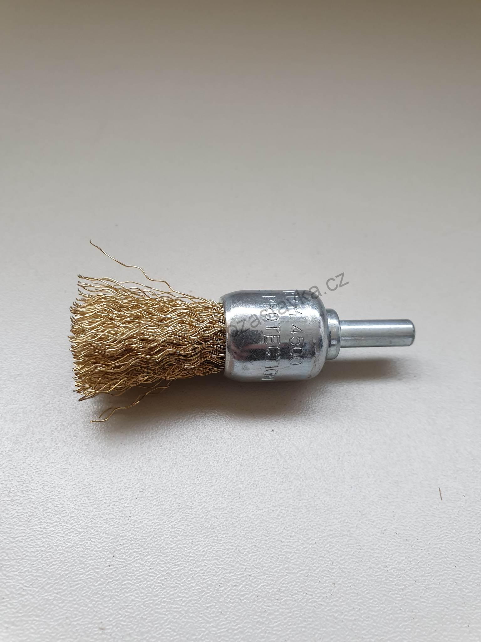 Kartáč koncový - vlnitý (17 mm x stopka 6 mm)