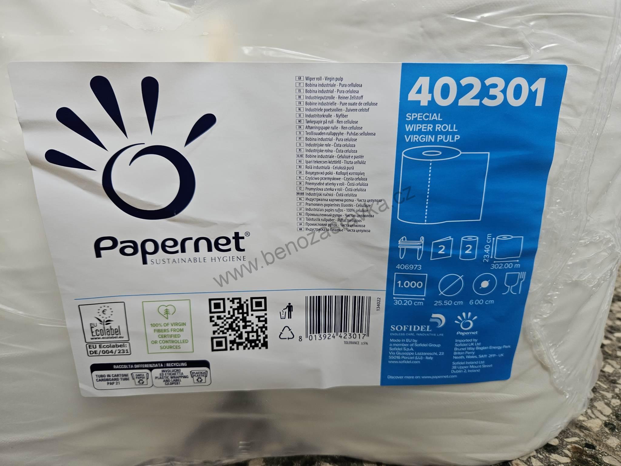 Průmyslové utěrky 2ks 23,5cm/302m/1000 útržků