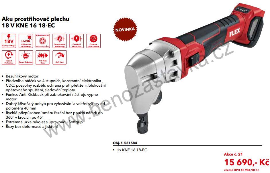 Aku prostřihovač plechu KNE 16 18-EC - FLEX