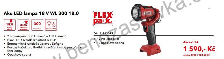 LED aku-svítilna 18,0 V WL 300 18.0 - FLEX
