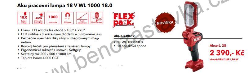 LED aku-svítilna 18 V WL 1000 18.0 - FLEX