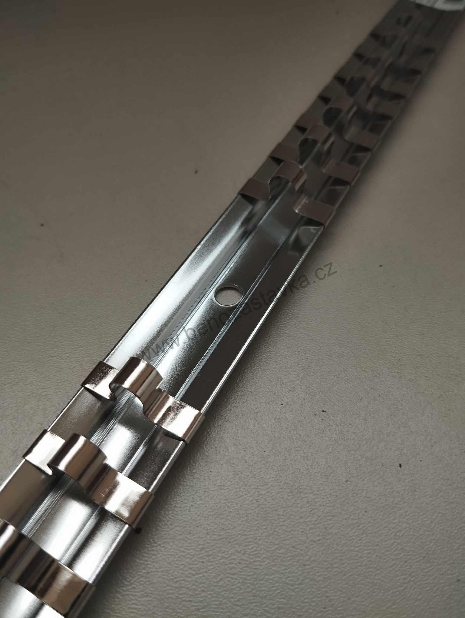 Lišta kovová na hlavice 1/4" - 15 úchytů