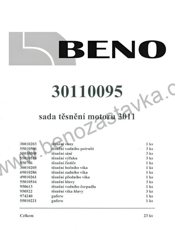 Sada těsnění motoru 3 válec - vrtání 95mm - Zetor URI