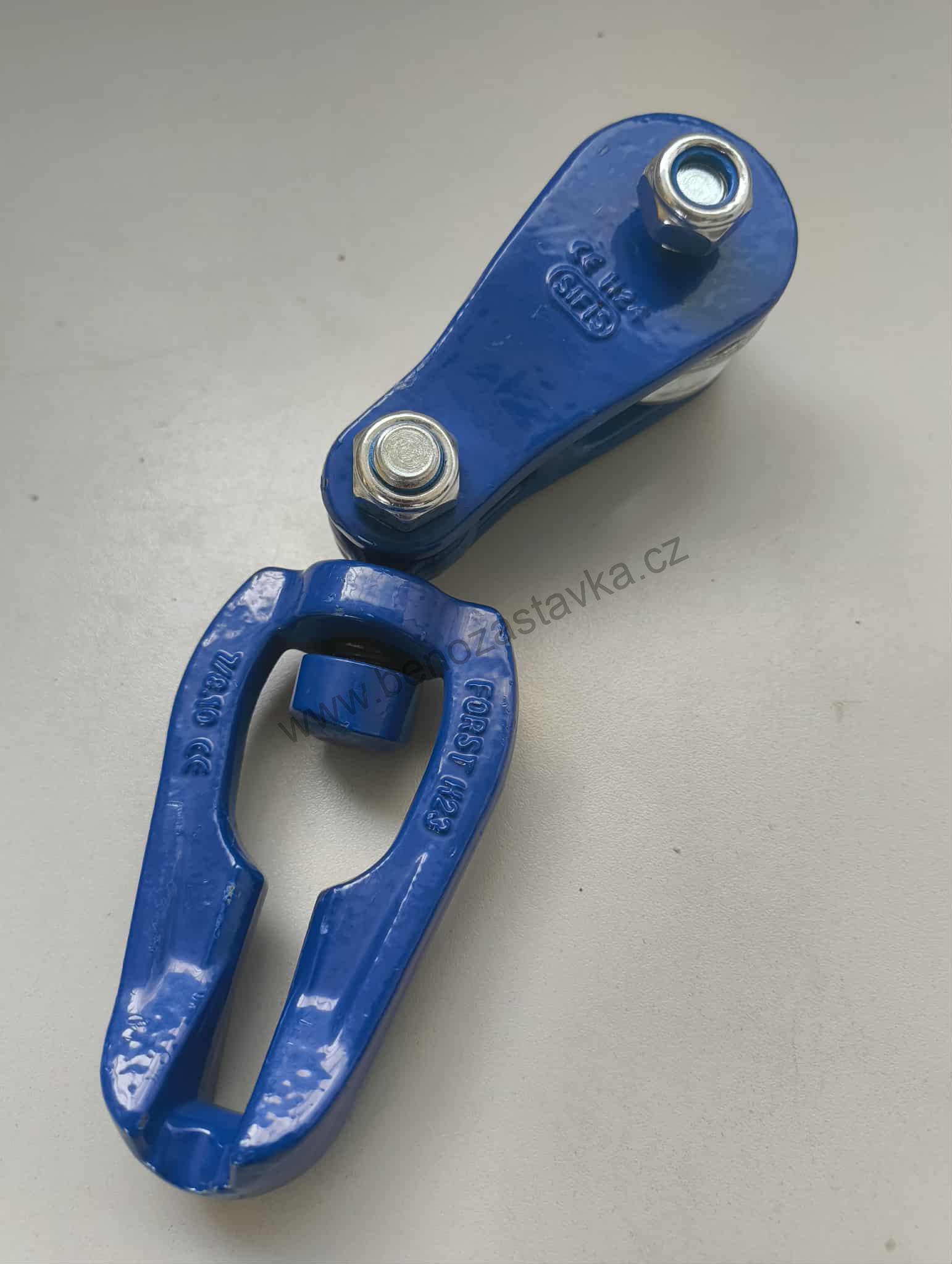 Lanovnice, lanová kladka se zkrácenou sponou, otočná