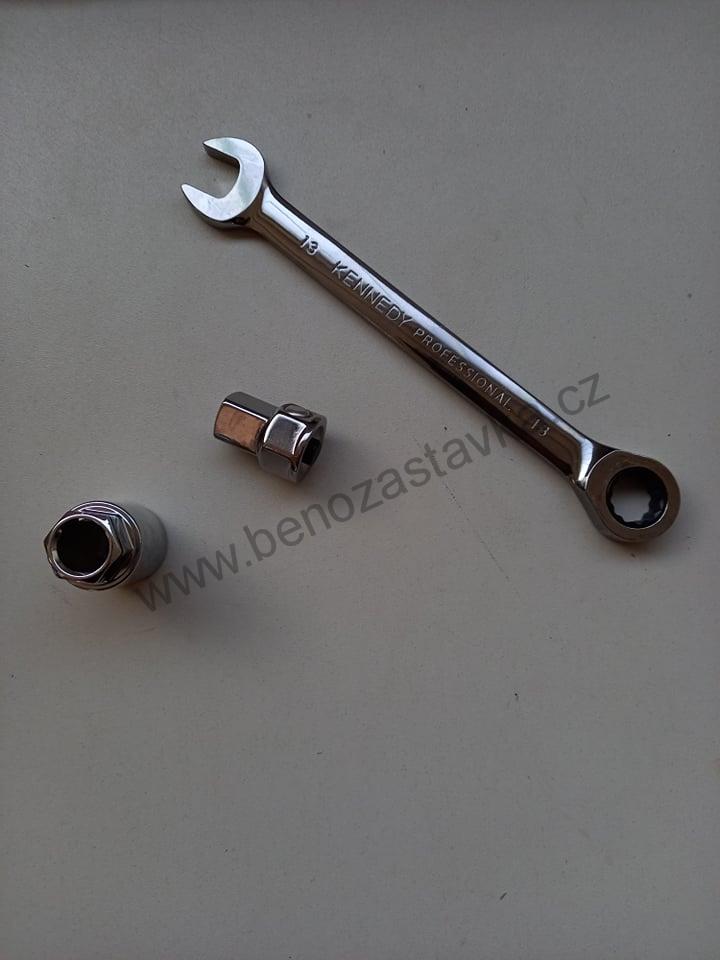 Sada očkoplochých ráčnových klíčů KENNEDY - 23ks - v kufru