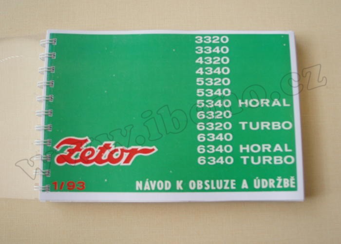 Návod k obsluze a údržbě Zetor 3320 3340 4320 4340 5320 5340 6320 6340