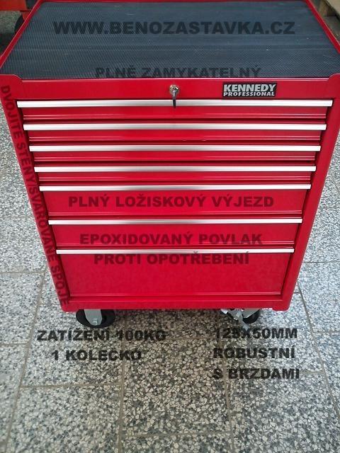 Dílenský vozík Kennedy - Profesionální - 7 pater - PRÁZDNÝ