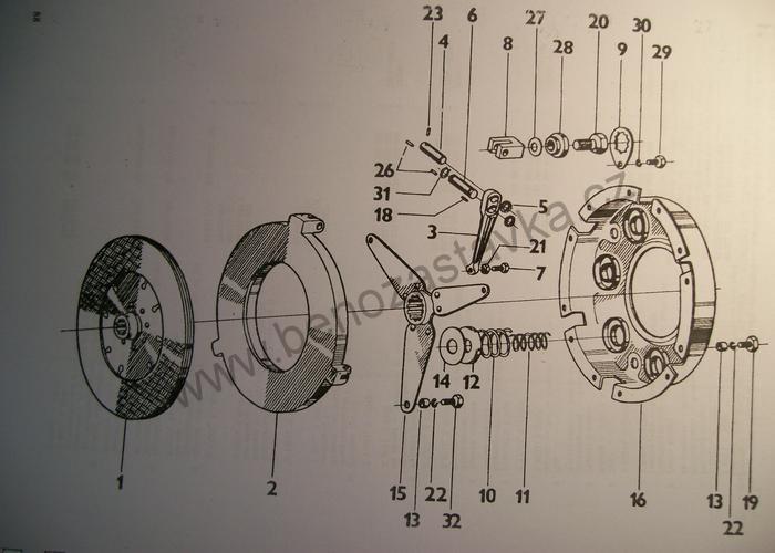 Seřizovací, regulační šroub - Zetor URII