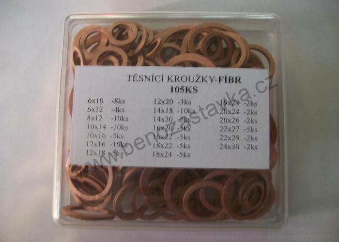 Sada fibrových těsnících kroužků 105 Kusů