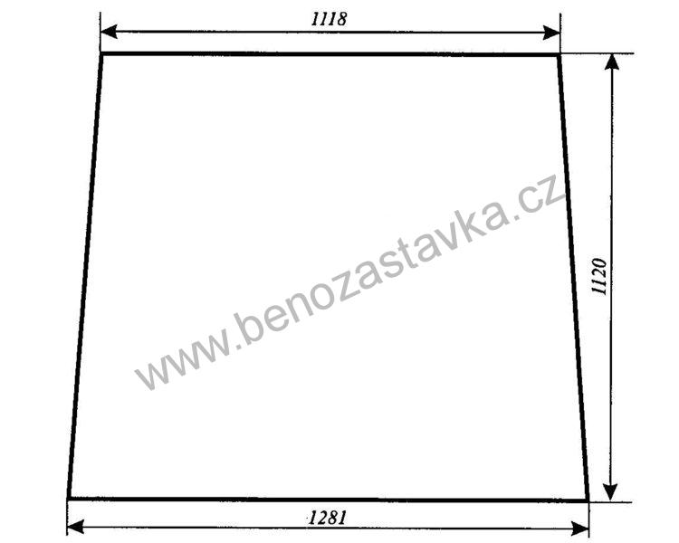 Sklo čelní - Zetor URII