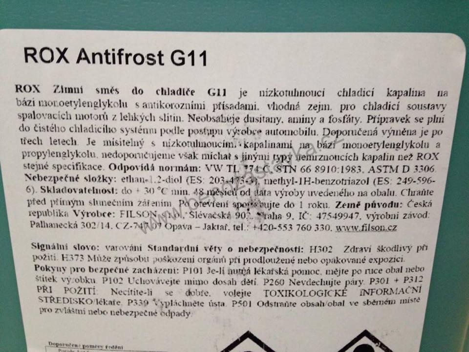 Nemrznoucí chladící kapalina Antifreeze - 25L - G11 - Carlson