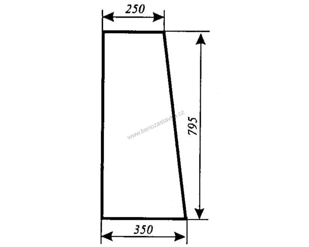 Sklo boční zadní - Zetor URI