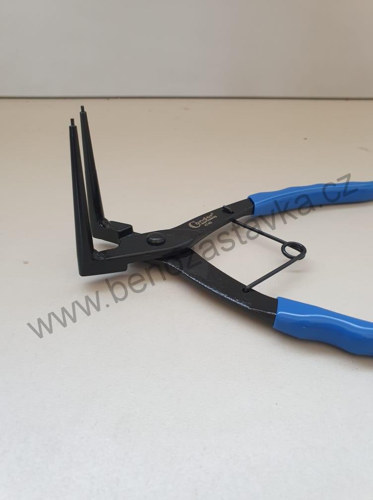 Segrové kleště dlouhé, zahnuté - 90°, 185mm