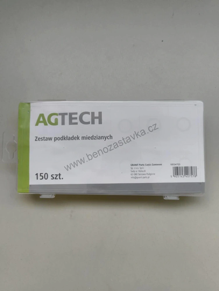 Sada měděných podložek 150ks 5-24mm