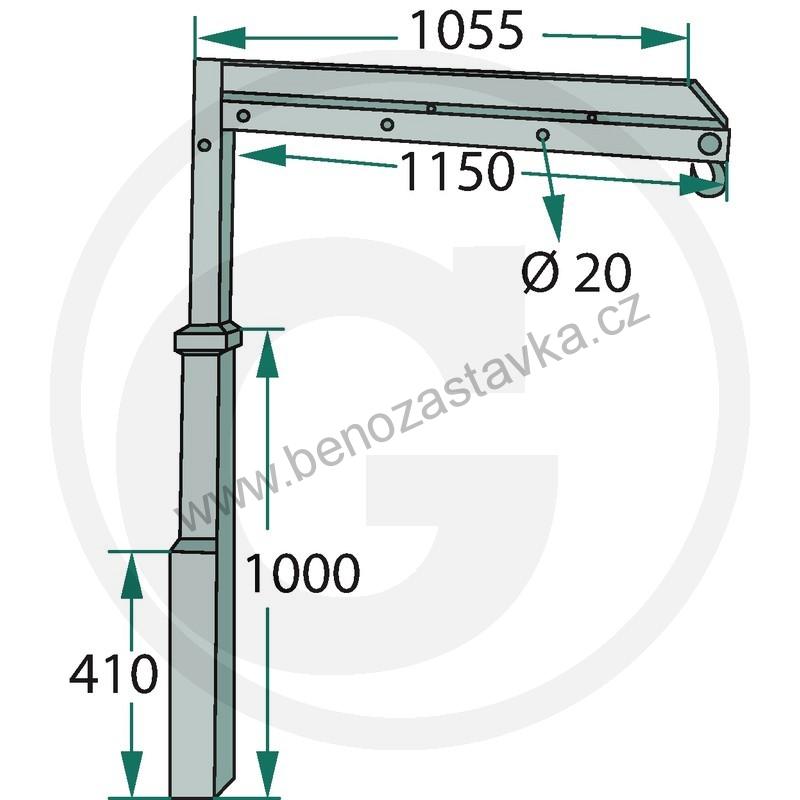 BIG BAG - Nosič pro - Základní  rám FEM/ISO:2  -nastavitelný:1200-1800mm/1000kg