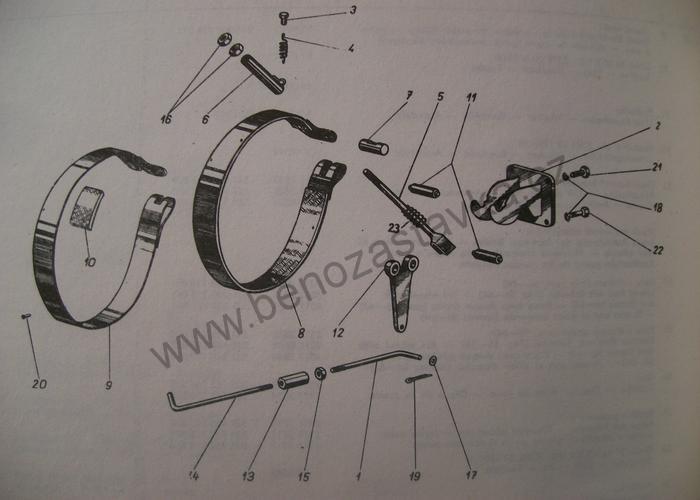 Pás ruční brzdy - Zetor 2511 3511 4511 3545 3513 4611