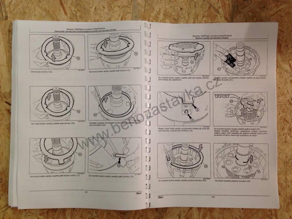 Dílenská příručka Zetor Forterra 8621 8641 9621 9641 10641 11641 pro převodovku