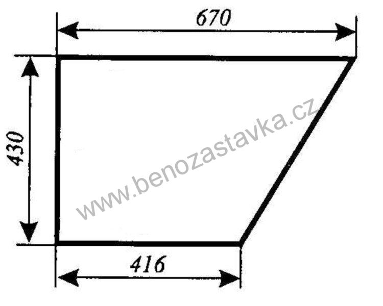 Sklo dveří spodní - Zetor URI