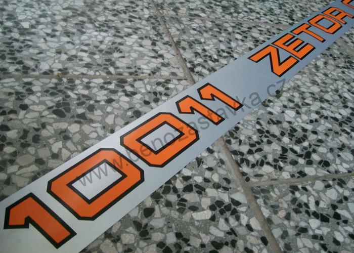 Nápis Zetor Crystal 10011, pravý - Zetor URII