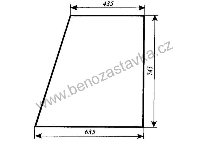 Sklo dveří horní - Zetor URI