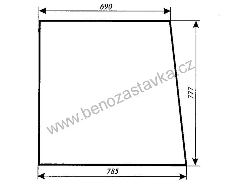 Sklo boční - Zetor URI