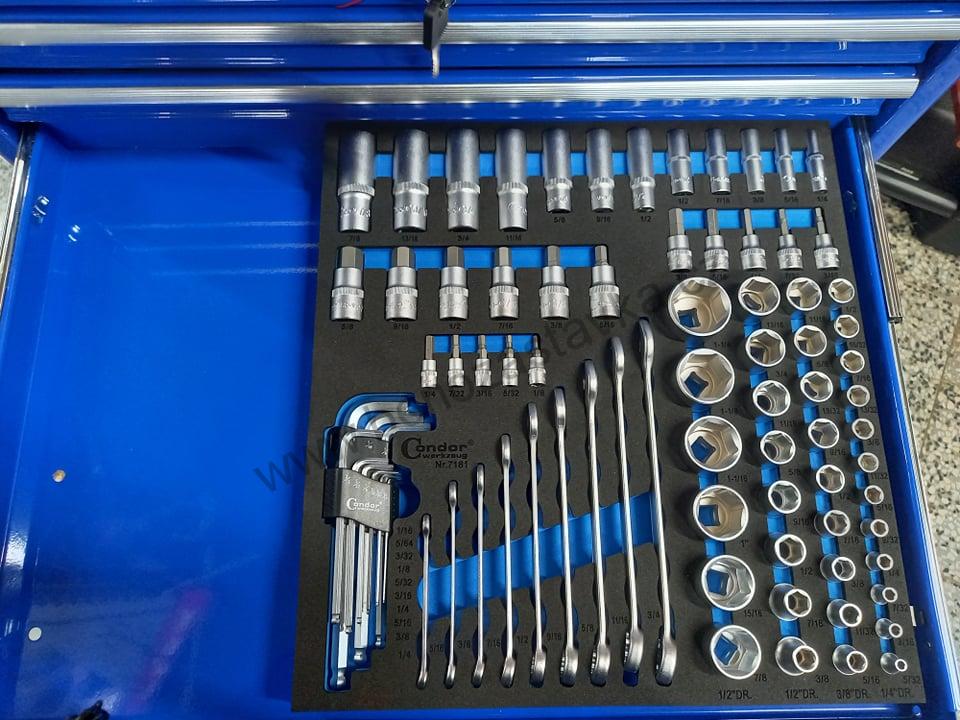 Modu 2/3l - sada palcových hlavic a klíčů - 1/4+3/8+1/2",  81 kusů - CONDOR