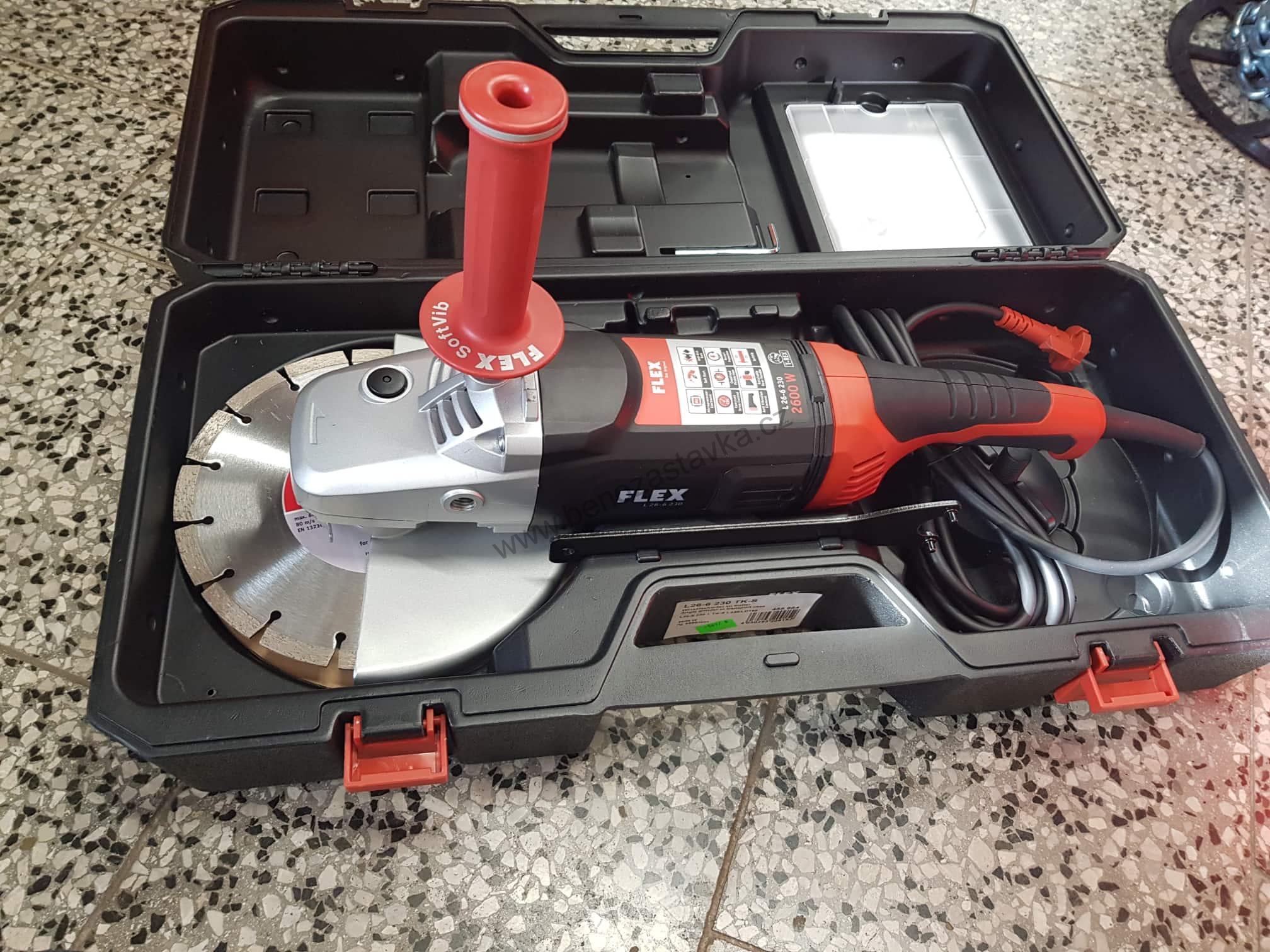 Flex úhlová bruska 2600 W, 230mm -  T-REX + Quick matice + DIA kotouč