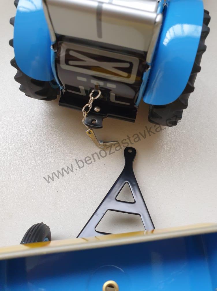 Plechový model traktor ZETOR 25 s valníkem modrý - plastové disky - KOVAPCZ