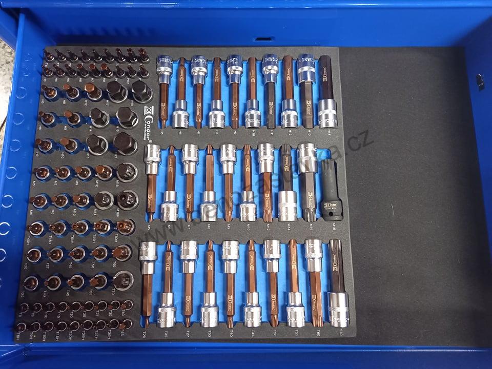 Modul - sada profi xcess hlavic v pěně 2/3 - 1/4" + 1/2", 104 ks - CONDOR