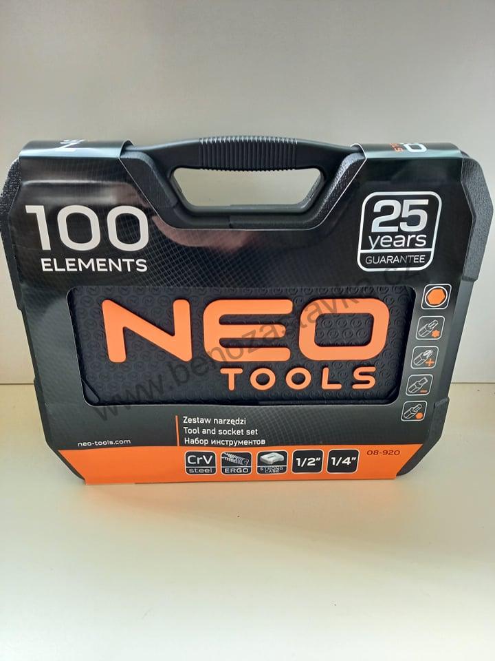 Sada Gola s nářadím 1/2", 1/4" 100 kusů - NEO TOOLS