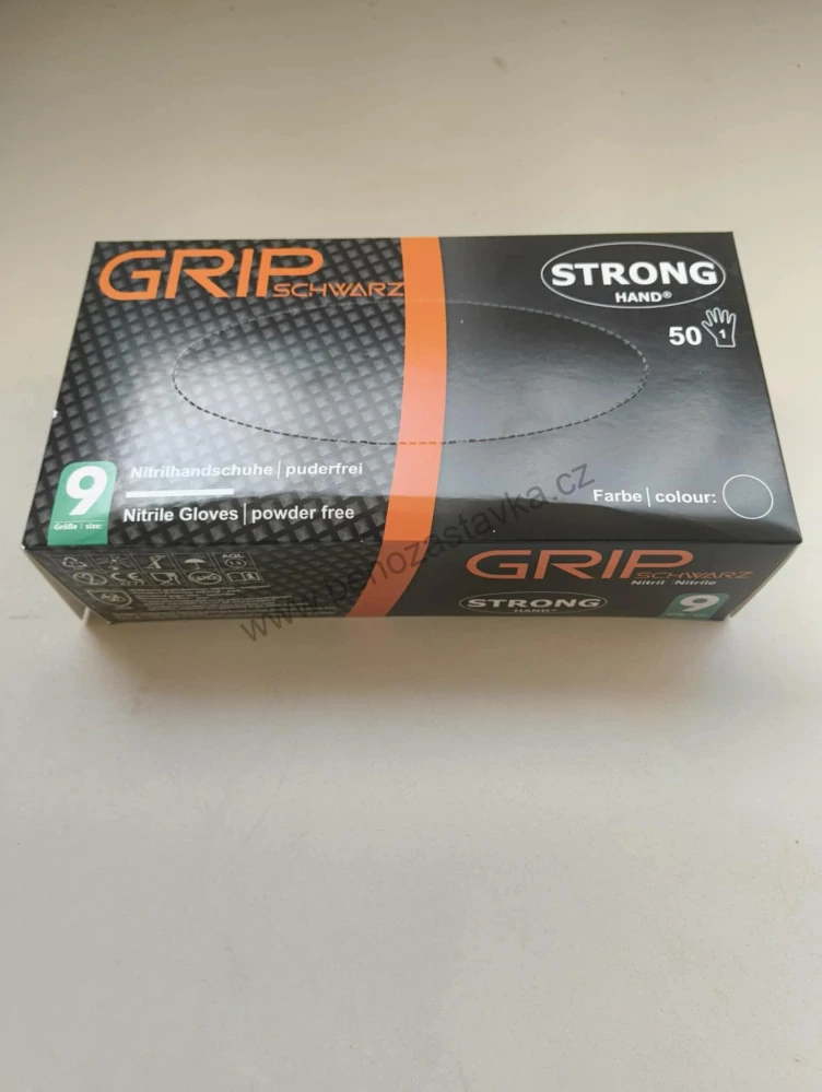 Jednorázové rukavice - SCHWARZ GRIP - vel. M - Nitrilové - 50ks