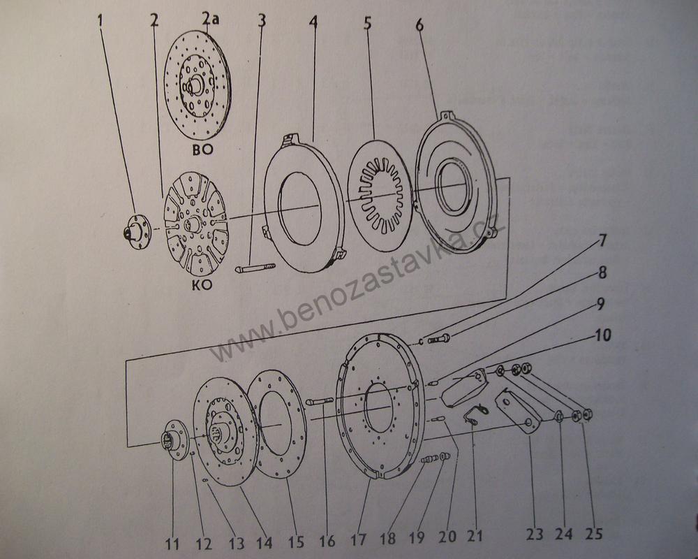 Unašeč lamely pomocného náhonu - Zetor URI