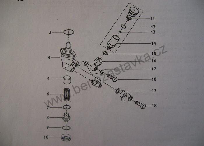Přípojka paliva M14 - Zetor