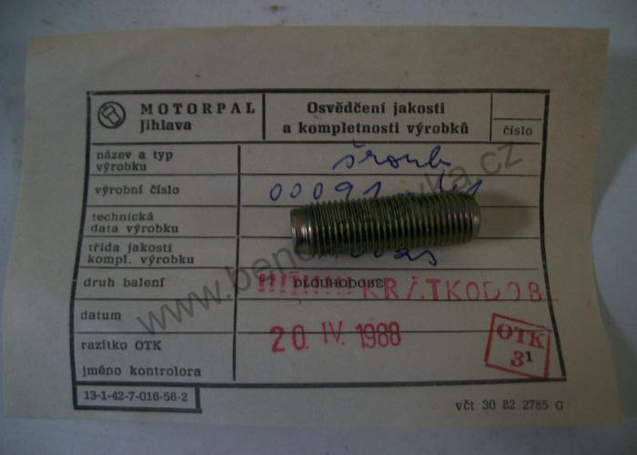 Stavěcí šroub - Zetor