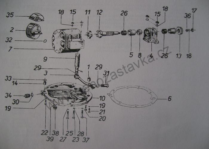 Spojovací trubka čerpadla hydrauliky - Zetor