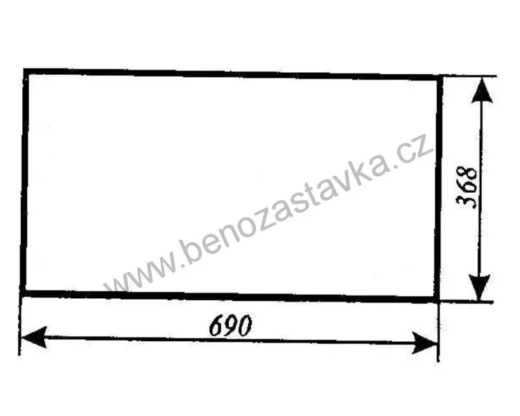 Sklo zadního průhledu - Zetor URII