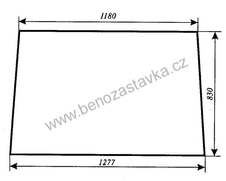 Sklo čelní - Zetor URI, Kabina Letovice CZ