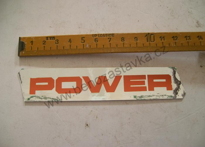 Lesklý nápis POWER, pravý - Zetor URII