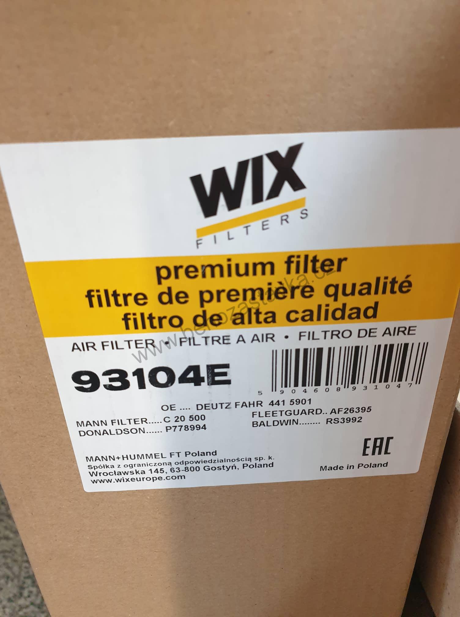 Filtr vzduchu C 20500 - Zetor  URIII