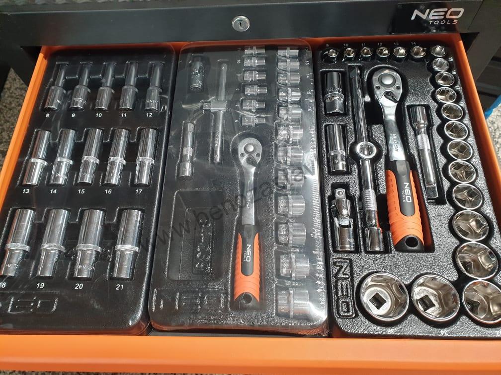 Dílenský vozík/vybavený/ + 9 modulů - NEOTOOLS