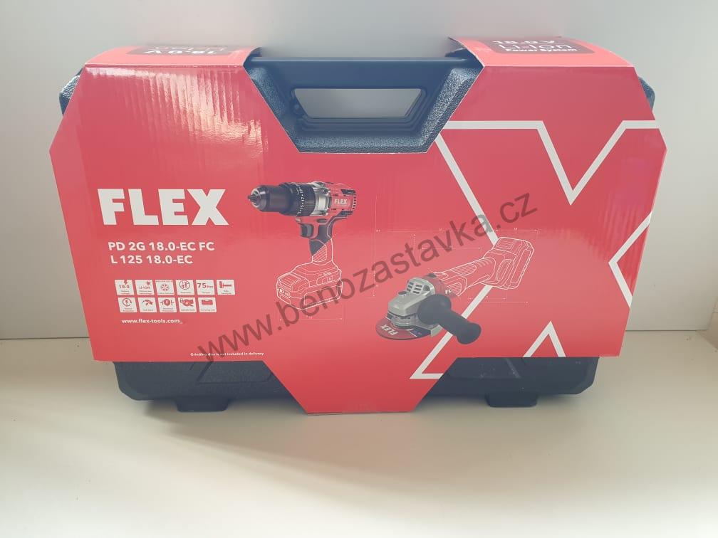SADA - Aku-šroubovák + Aku-úhlová bruska + vrtáky + řezné kotouče - FLEXperience SET