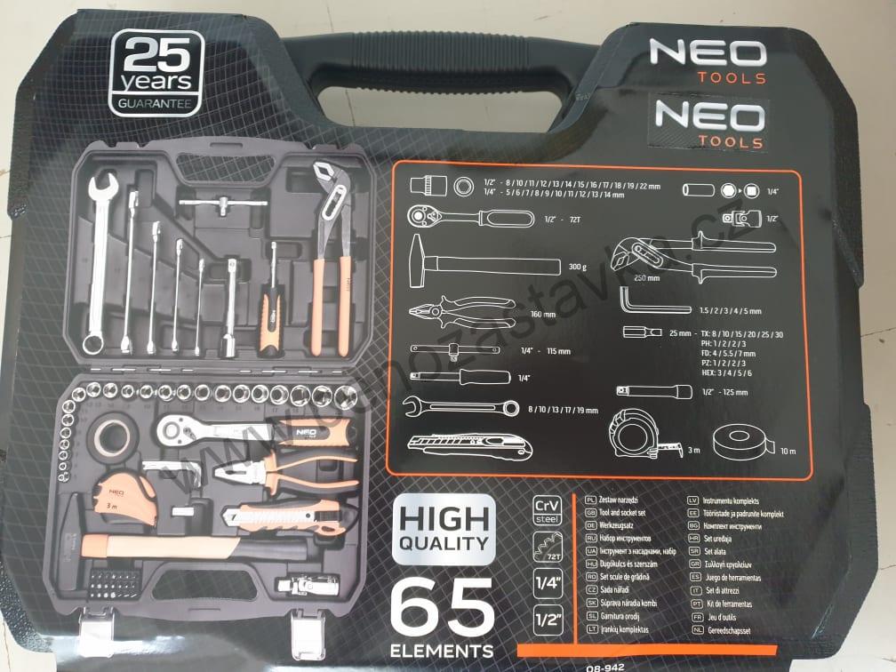 Gola sada nářadí a hlavic 1/2" - 65ks