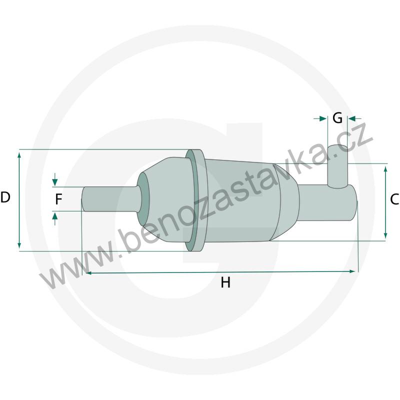 Palivový filtr 8mm GRANIT
