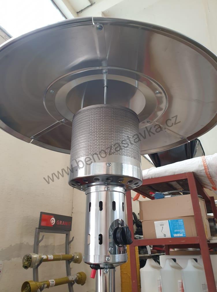 Venkovní plynové topidlo Activa - ohřívač vzduchu /zahradní/ - hříbek - 12kW NEREZ