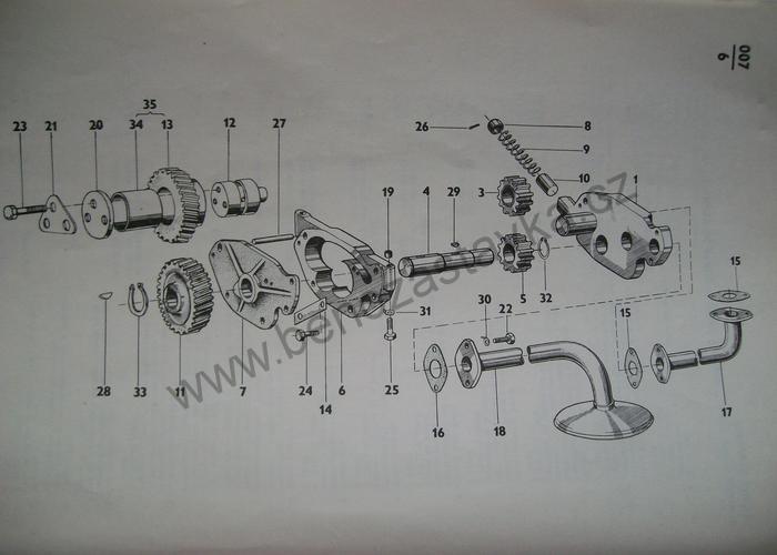 Těleso čerpadla - Zetor URII