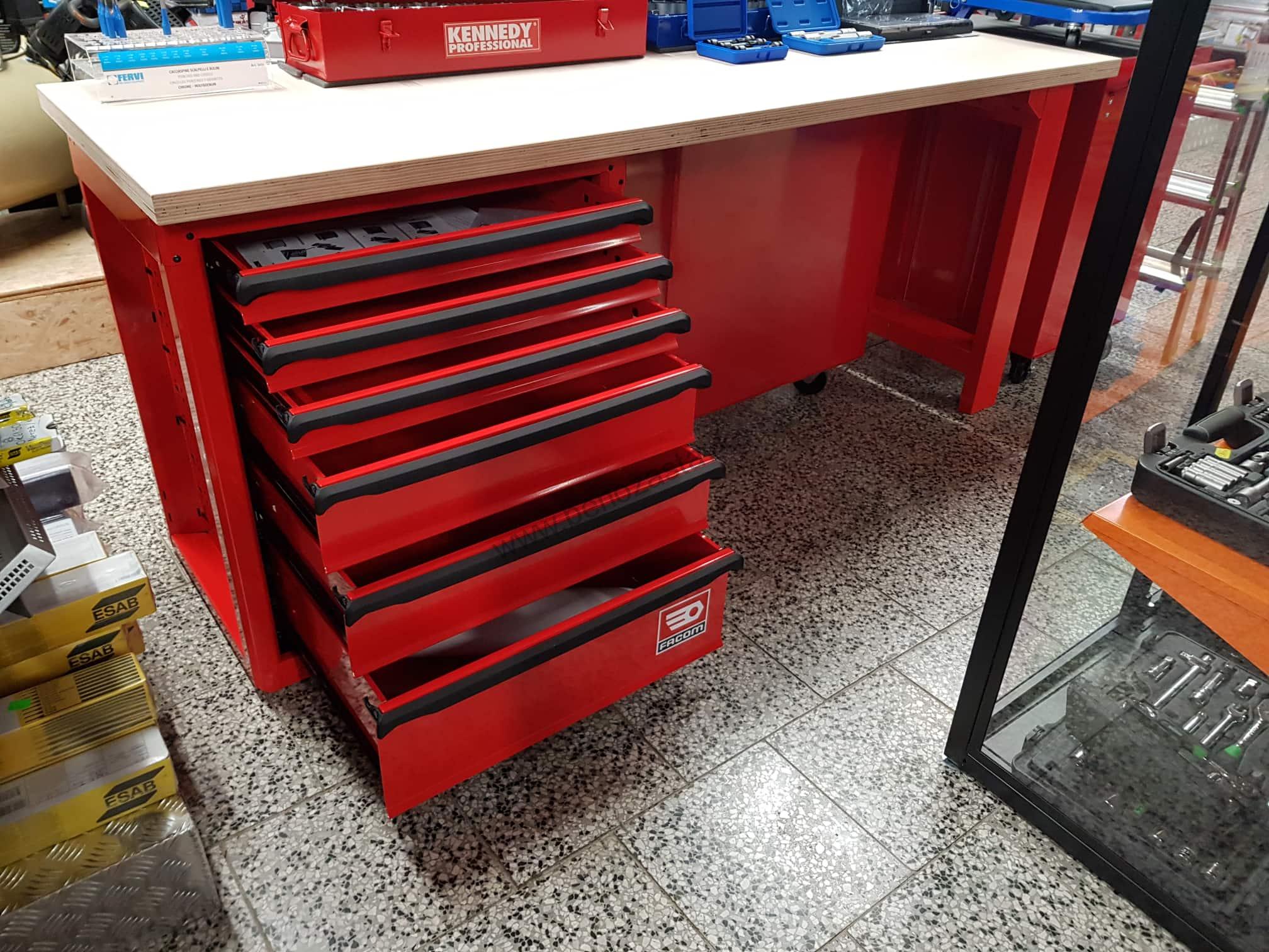 Dílenský stůl 569 x 421 mm s dřevěnou deskou - FACOM