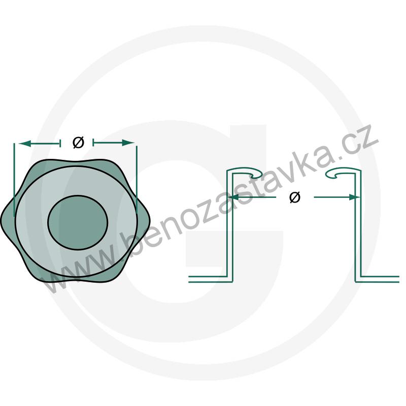 Víčko nádrže paliva 106 mm