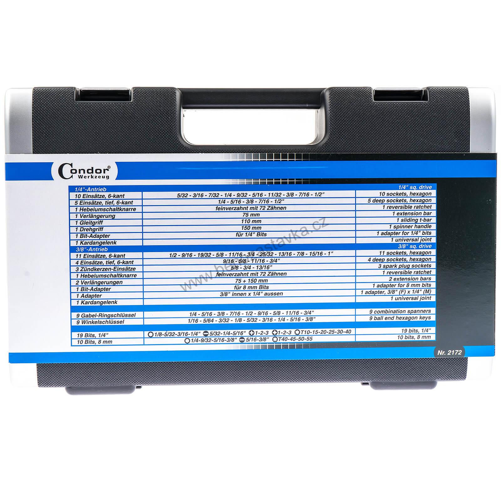 Palcová gola sada 92 kusů - Condor Werkzeug