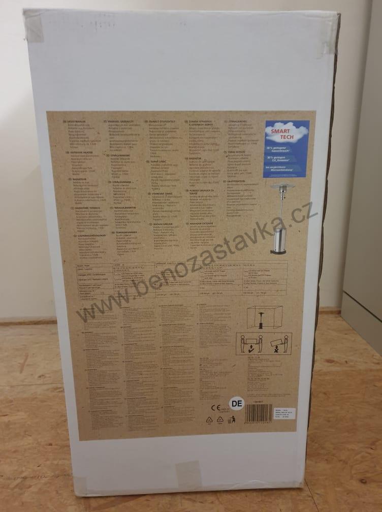 Venkovní plynové topidlo Activa - ohřívač vzduchu /zahradní/ - hříbek - 12kW NEREZ